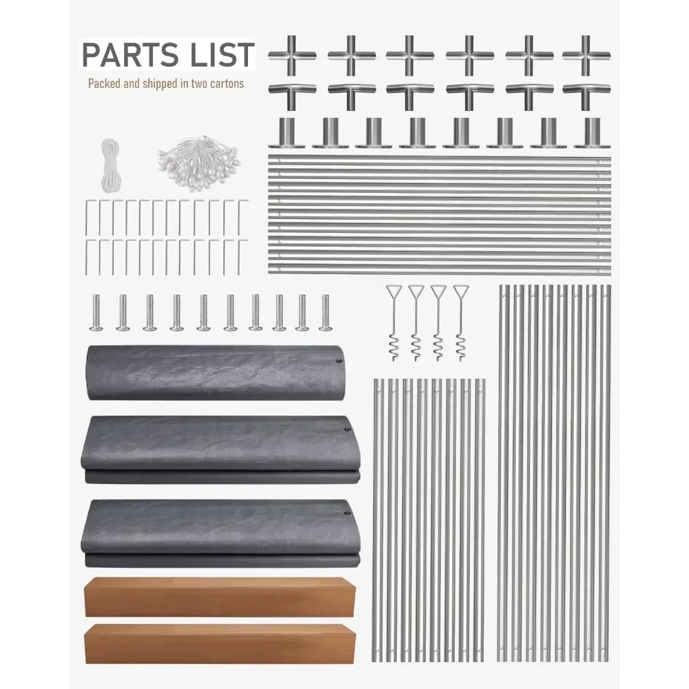 2 Side Doors Car Portable Garage Carport 10'x20' Heavy Duty Portable Garage 1.0 Mm Steel Poles & 180 G PE Waterproof Canopy Home