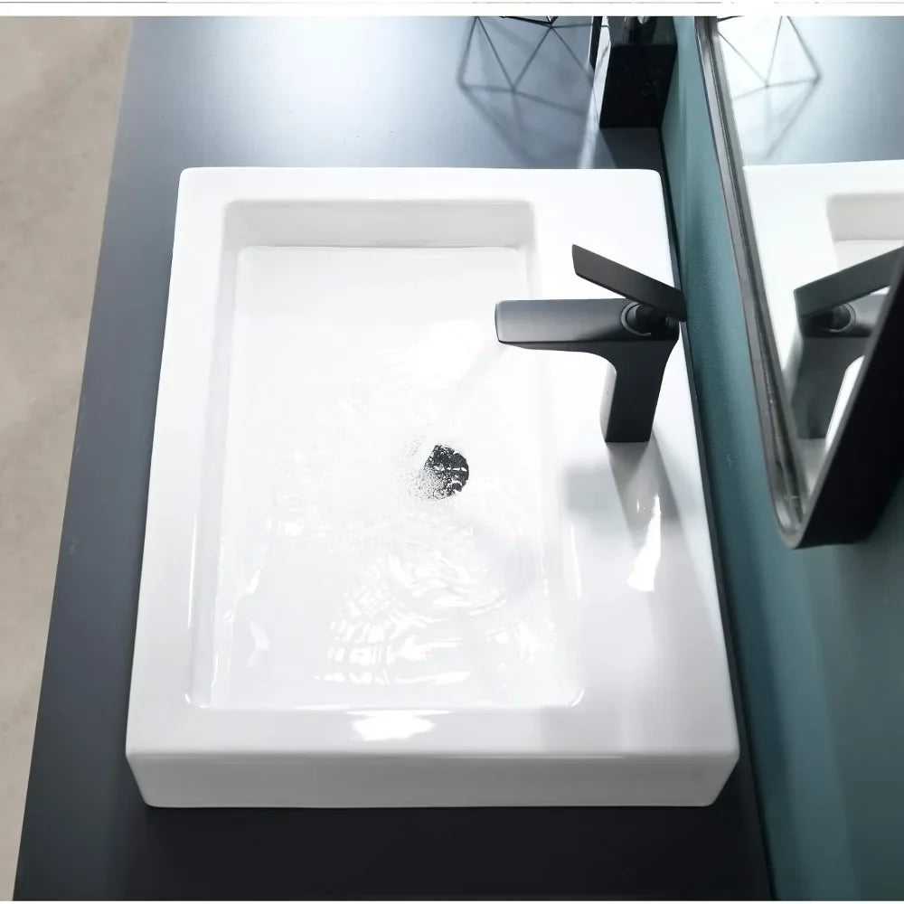 Washbasin Bathroom Sinks Rectangle Modern Vanity Lavatory Sink