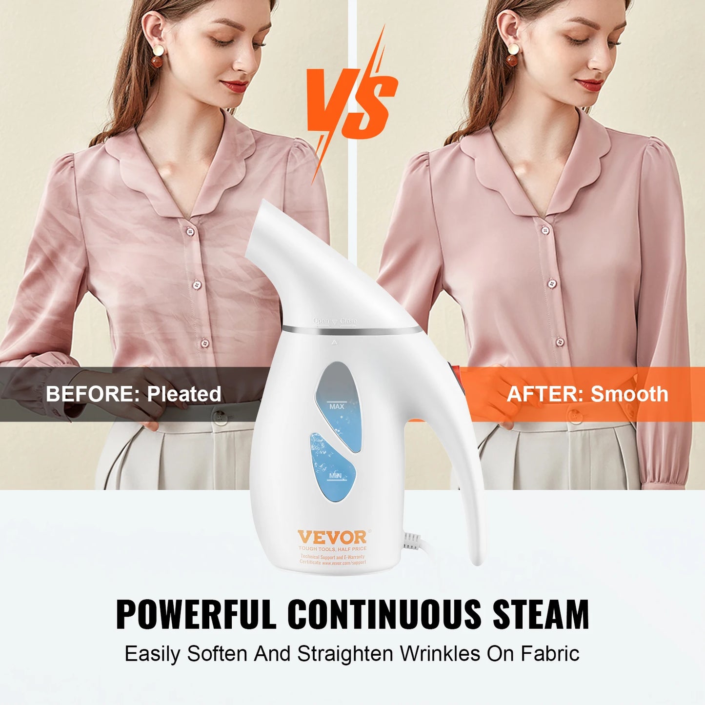 Portable Handheld Fabric Steamer 900W Quick Heat Steamer