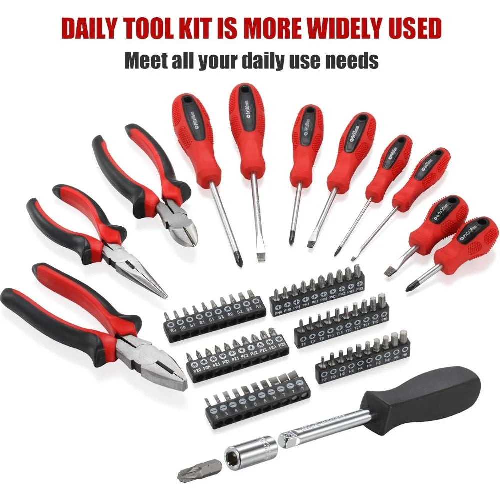 438-Piece Mechanics Tool Set with 3-Drawer Heavy Duty Metal Box