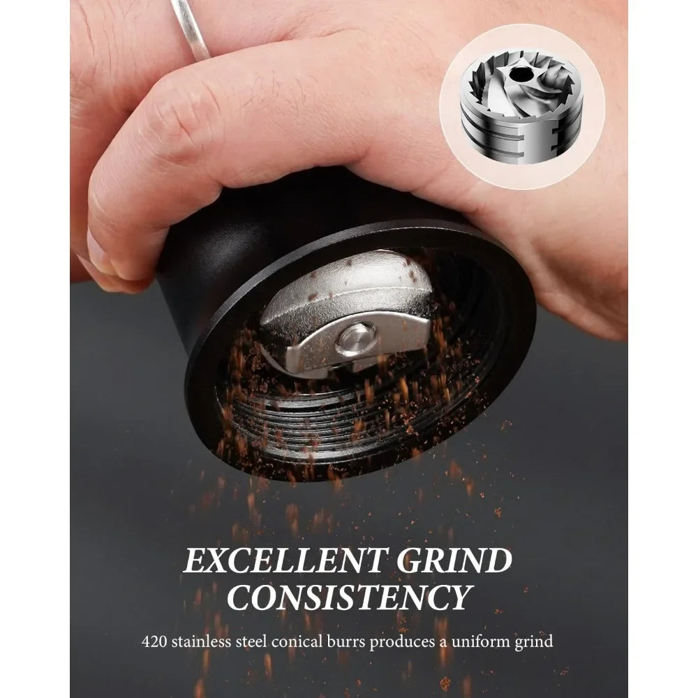 Hand Coffee Grinder With Ultra-granular Adjustment enhanced stability