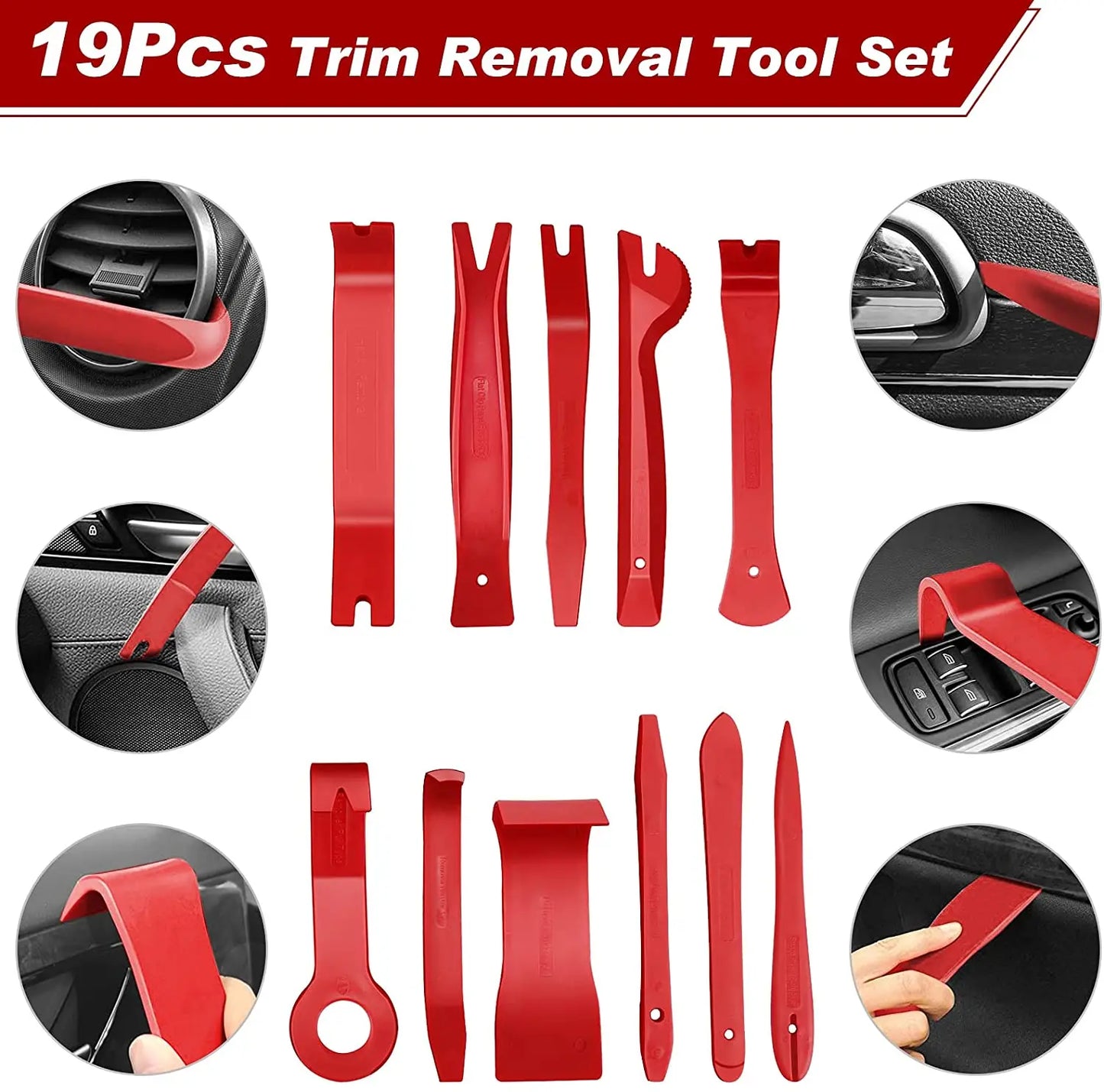 Garage Tools Car Interior Removal Kit Plastic Trim Door Panel Disassembly Suit Auto Clips Puller