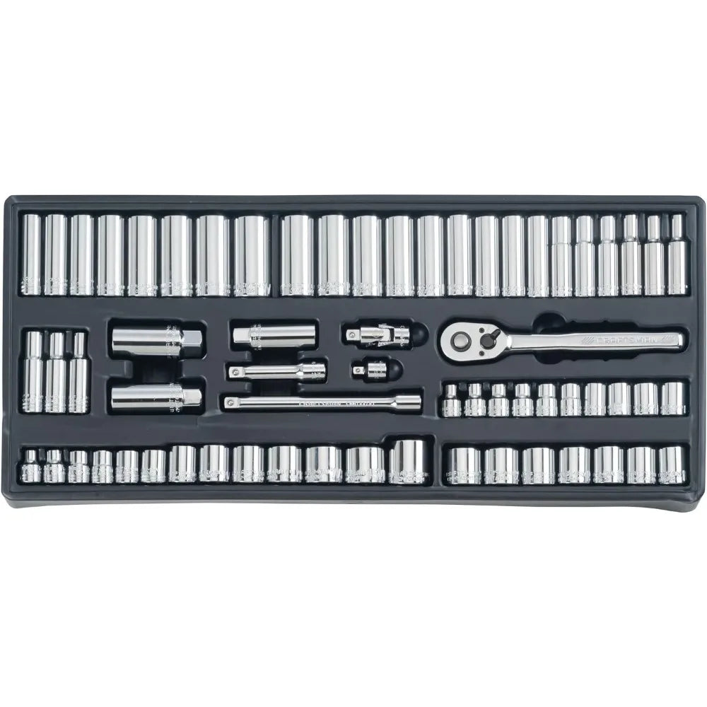 CRAFTSMAN Mechanic Tool Set, 1/4 in, 3/8 in, and 1/2 in Drive, Includes Ratchets, Sockets, Hex Keys and Wrenches, 308 Pieces