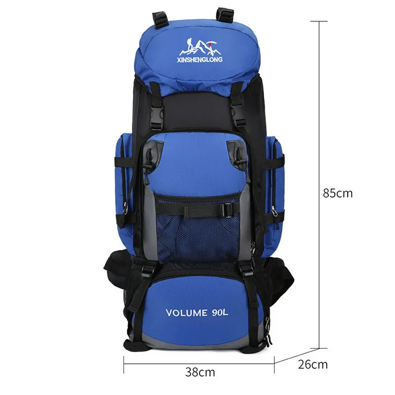 90L Travel Luggage Bag Hiking Women Men Camping Backpack Large Capacity