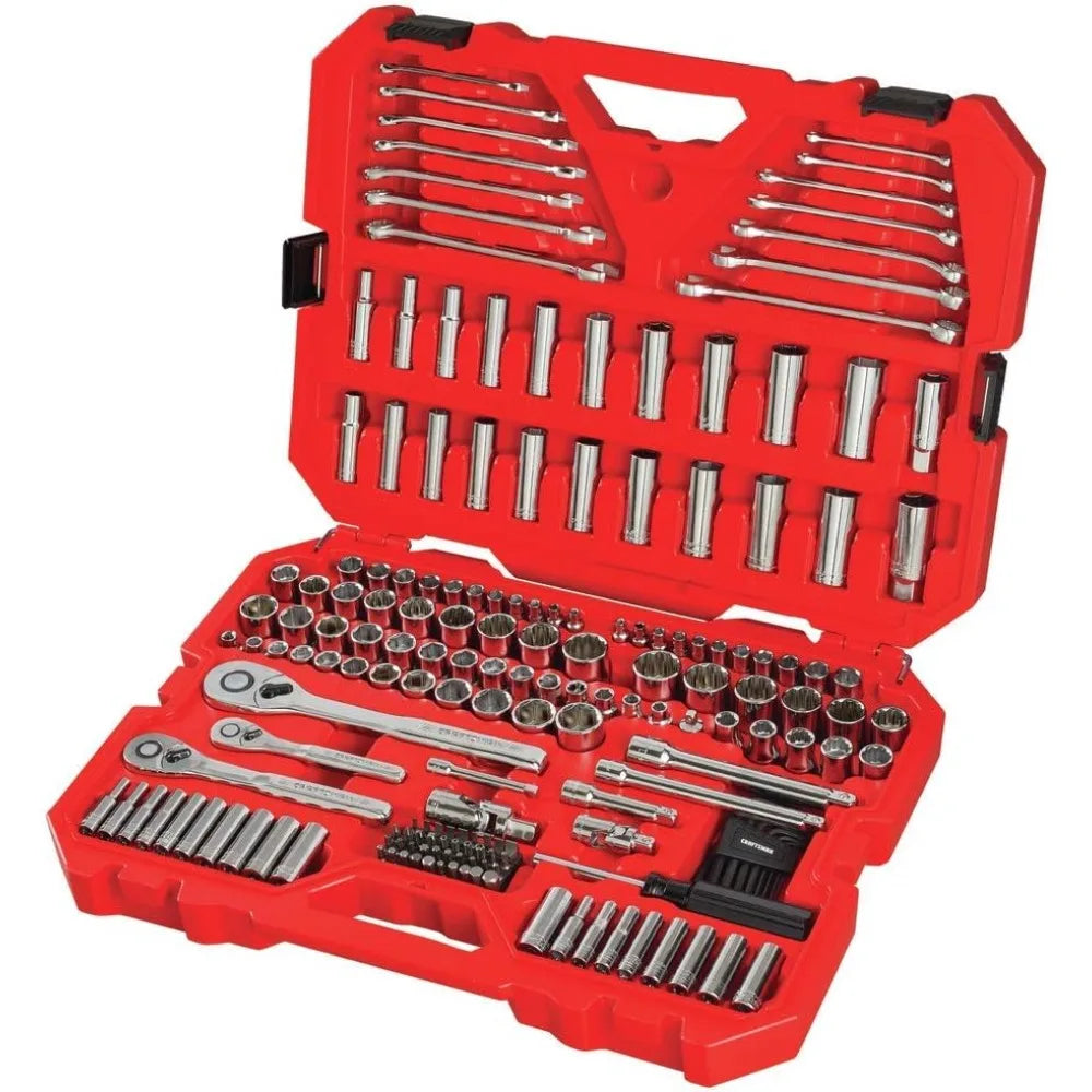 CRAFTSMAN Mechanics Tool Set, 1/4 and 3/8 Inch Drive, 189 Piece