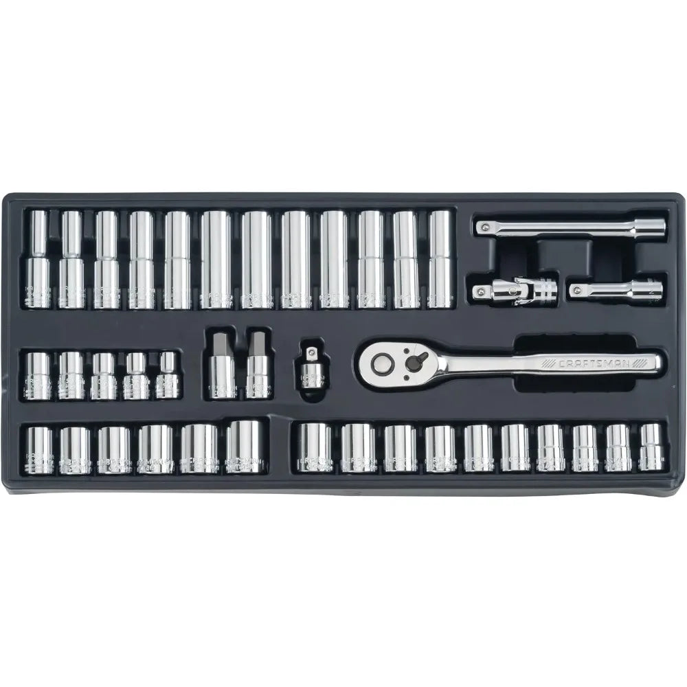 CRAFTSMAN Mechanic Tool Set, 1/4 in, 3/8 in, and 1/2 in Drive, Includes Ratchets, Sockets, Hex Keys and Wrenches, 308 Pieces