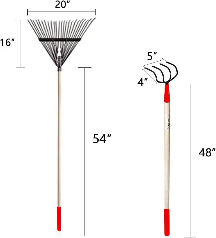 7-Piece Shovels Rakes Hoe Set Garden Tools