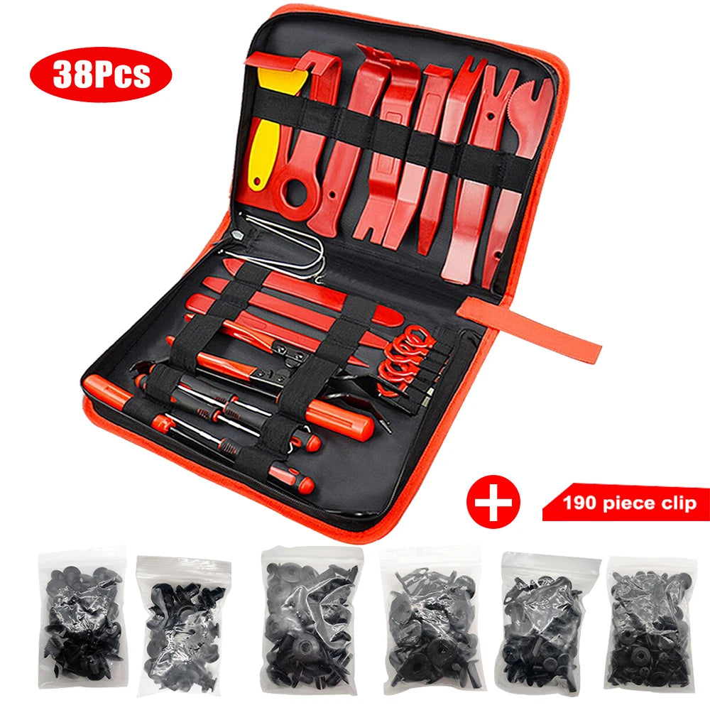 Garage Tools Car Interior Removal Kit Plastic Trim Door Panel Disassembly Suit Auto Clips Puller