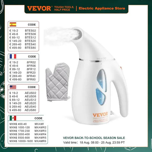 Portable Handheld Fabric Steamer 900W Quick Heat Steamer