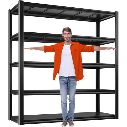 3000LBS Garage Shelving 48.2" W Storage Shelves Heavy Duty Garage Storage Adjustable 5 Tier