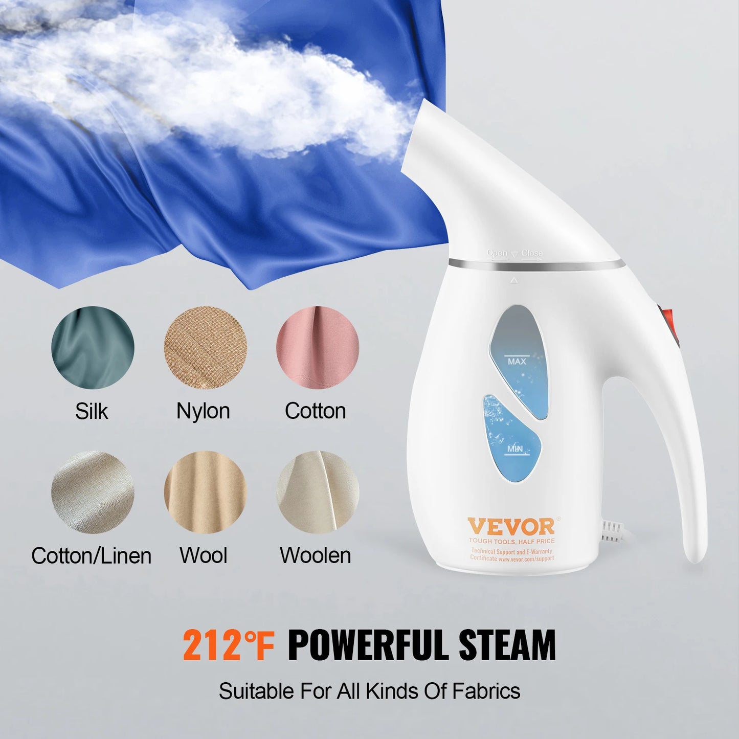 Portable Handheld Fabric Steamer 900W Quick Heat Steamer